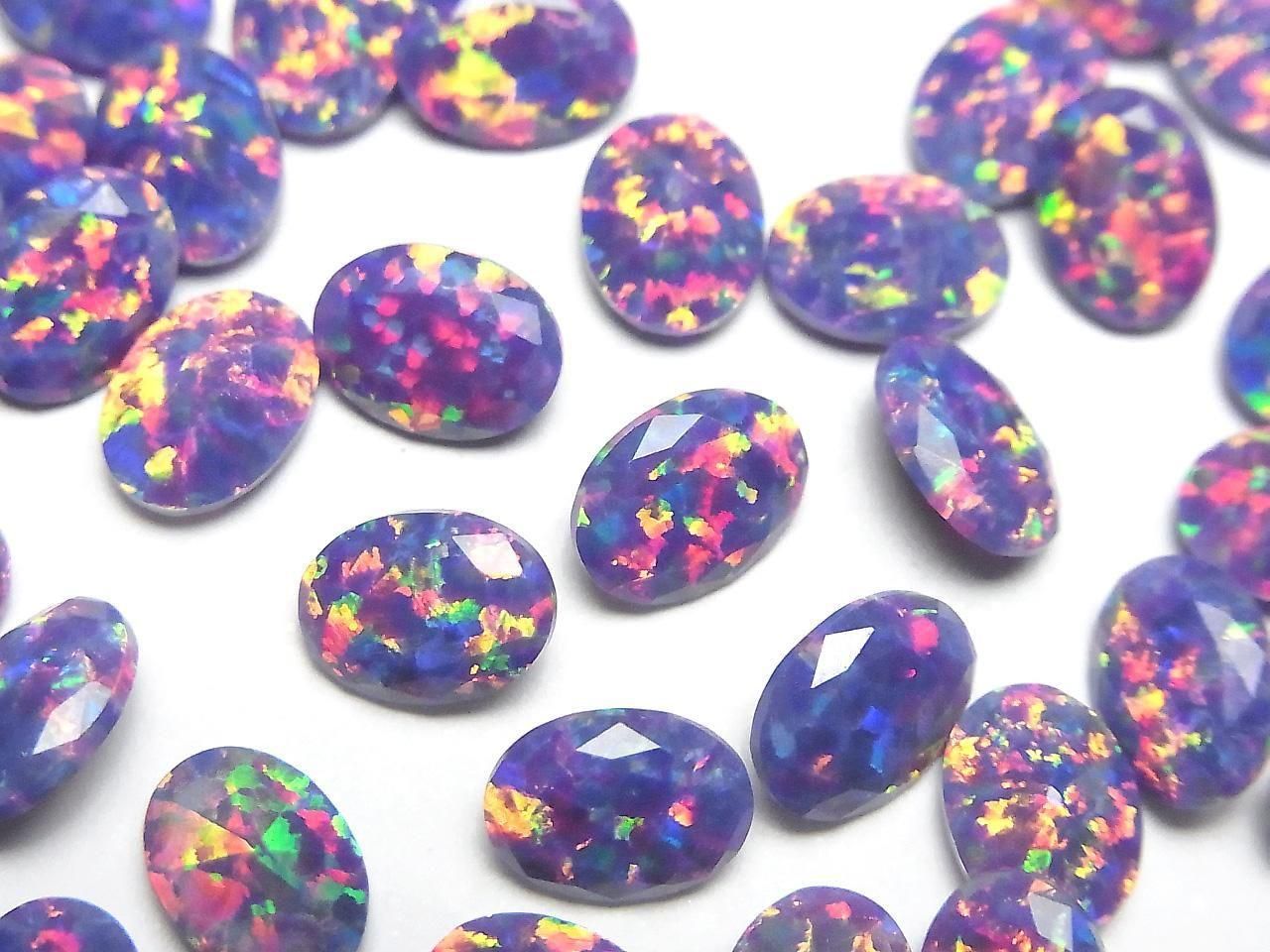 Kyoto Opal Loose Stone Oval Faceted 8x6mm [Purple] 1pc