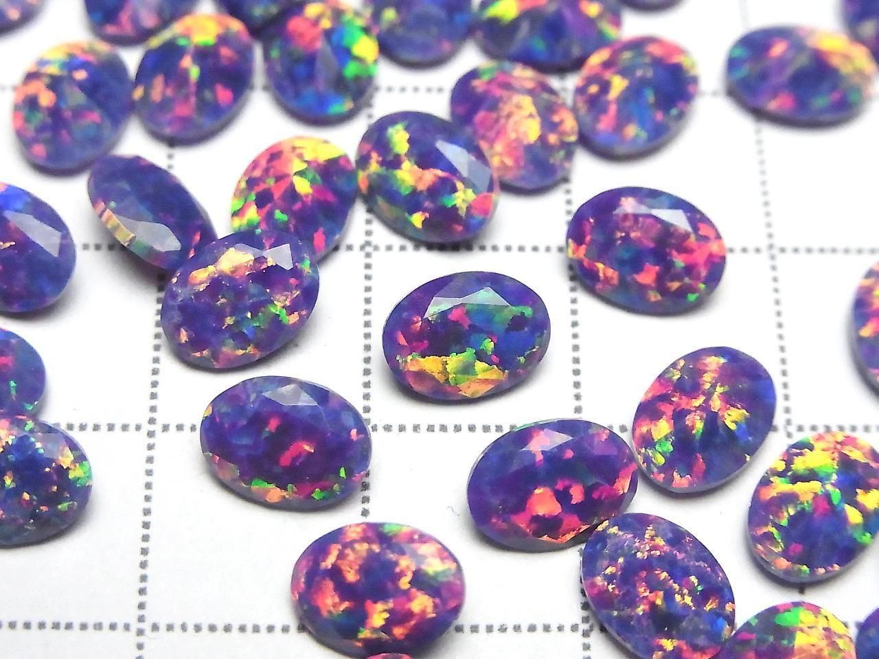 Kyoto Opal Loose Stone Oval Faceted 8x6mm [Purple] 1pc