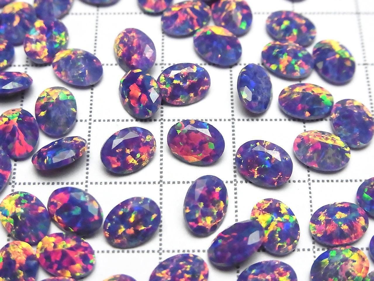 Kyoto Opal Loose Stone Oval Faceted 8x6mm [Purple] 1pc