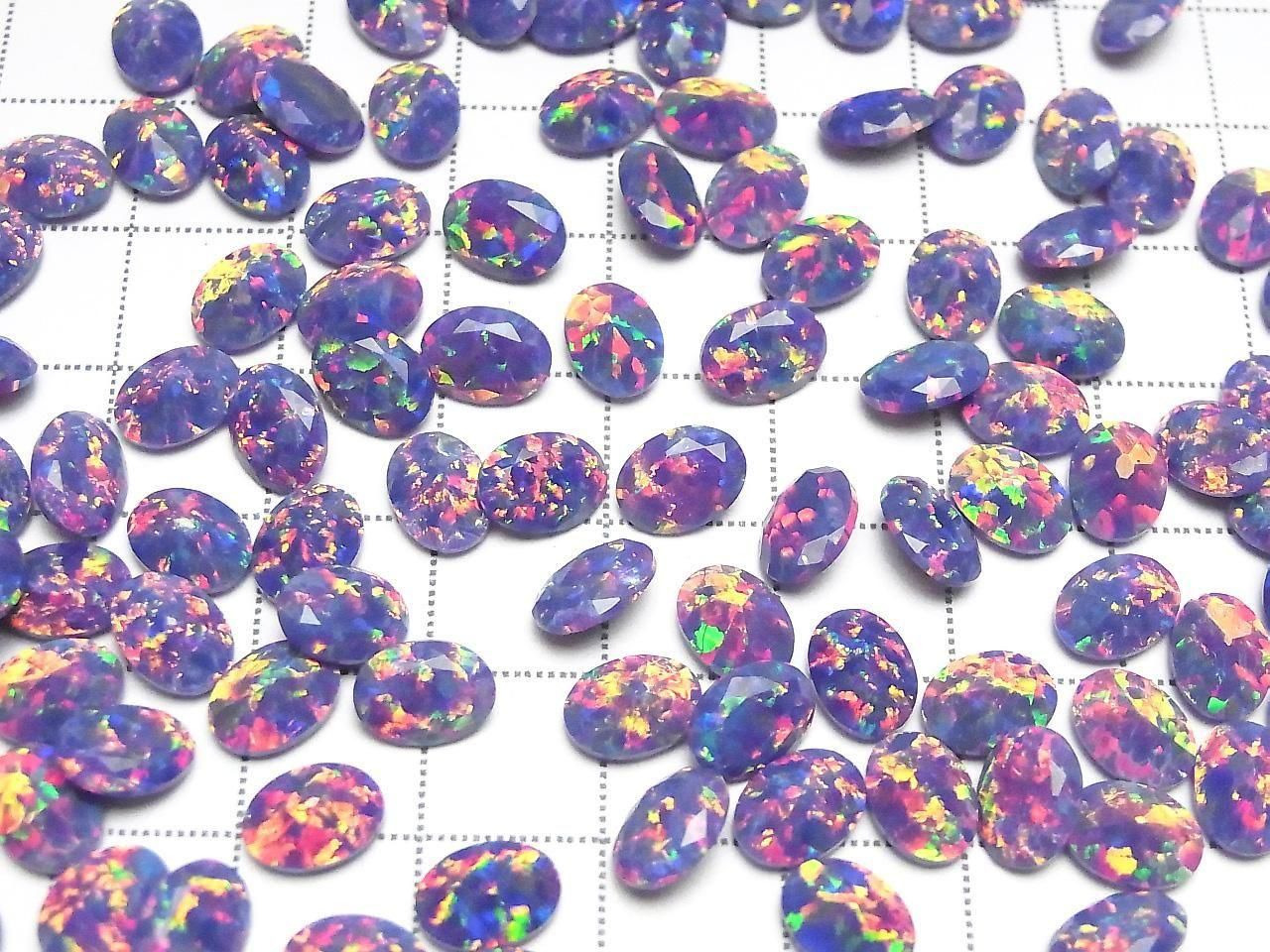 Kyoto Opal Loose Stone Oval Faceted 8x6mm [Purple] 1pc