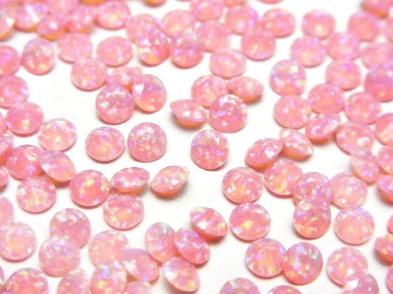 Kyoto Opal Loose Stone Round Faceted 4x4mm [Pink] 2pcs