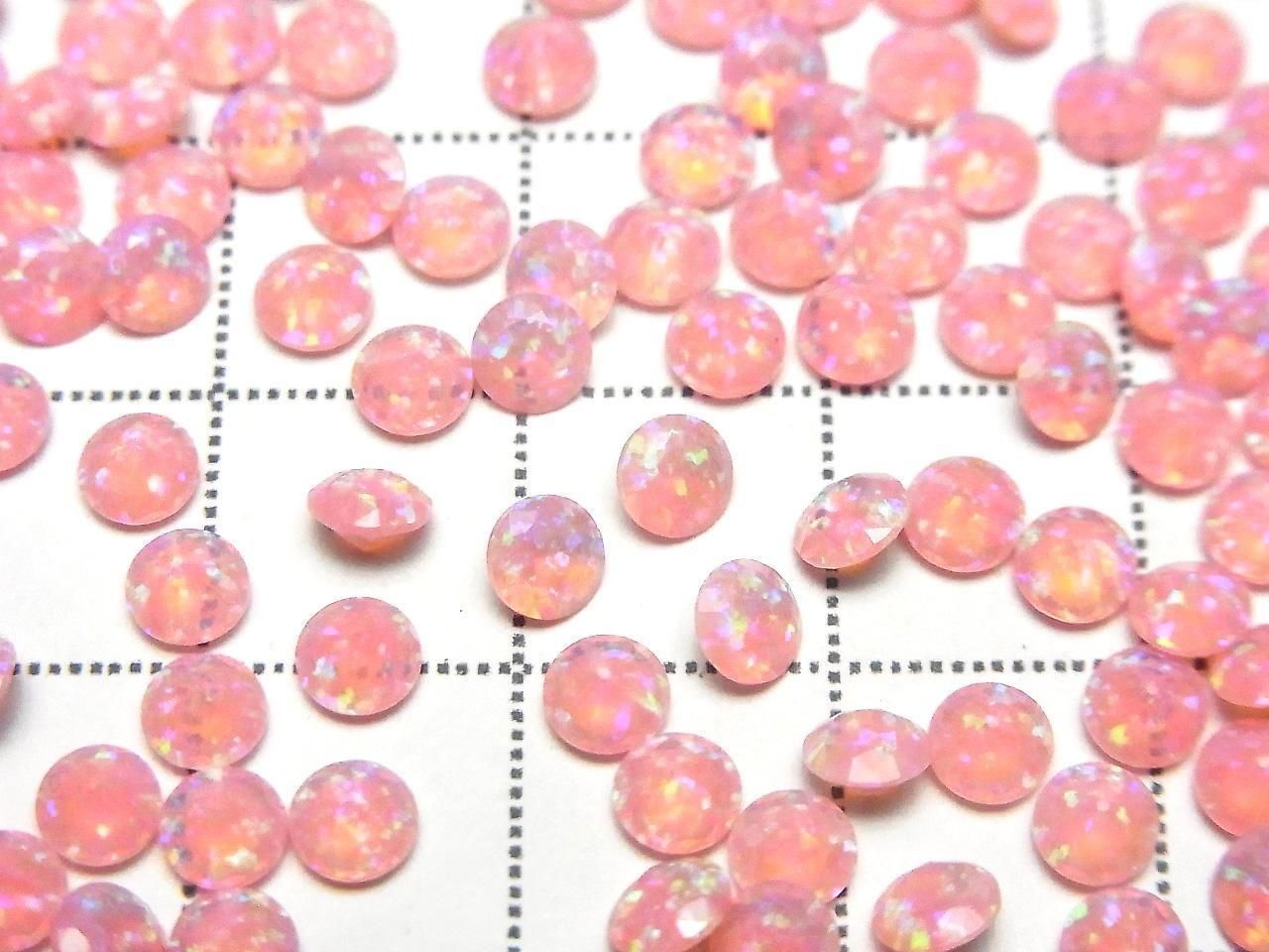 Kyoto Opal Loose Stone Round Faceted 4x4mm [Pink] 2pcs