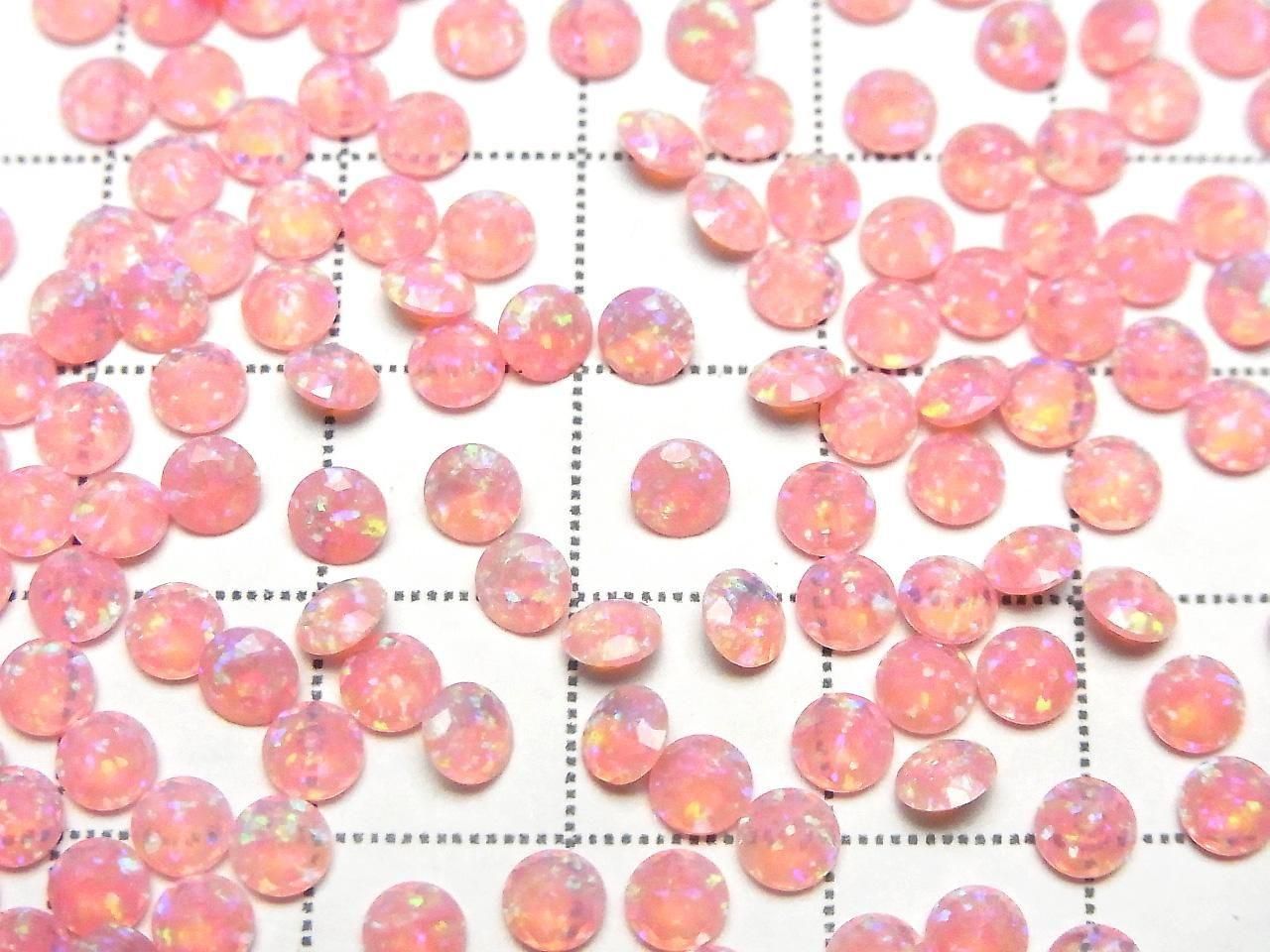 Kyoto Opal Loose Stone Round Faceted 4x4mm [Pink] 2pcs