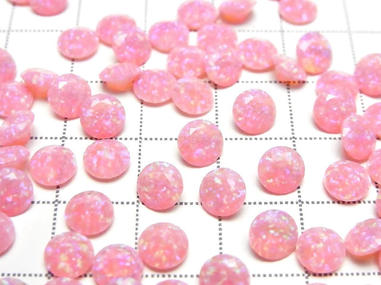 Kyoto Opal Loose Stone Round Faceted 6x6mm [Pink] 1pc