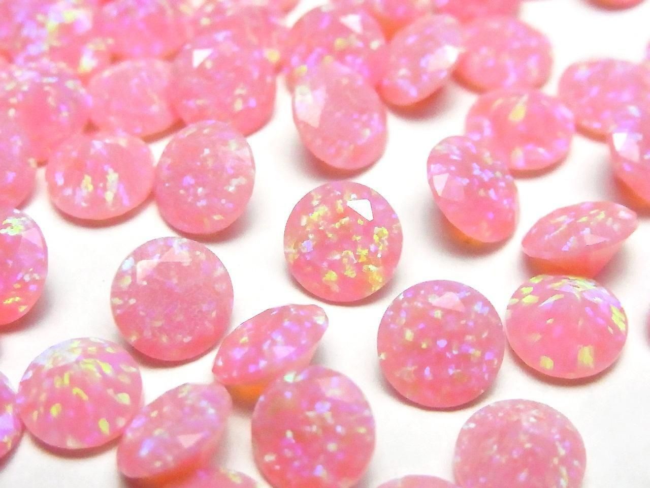 Kyoto Opal Loose Stone Round Faceted 8x8mm [Pink] 1pc