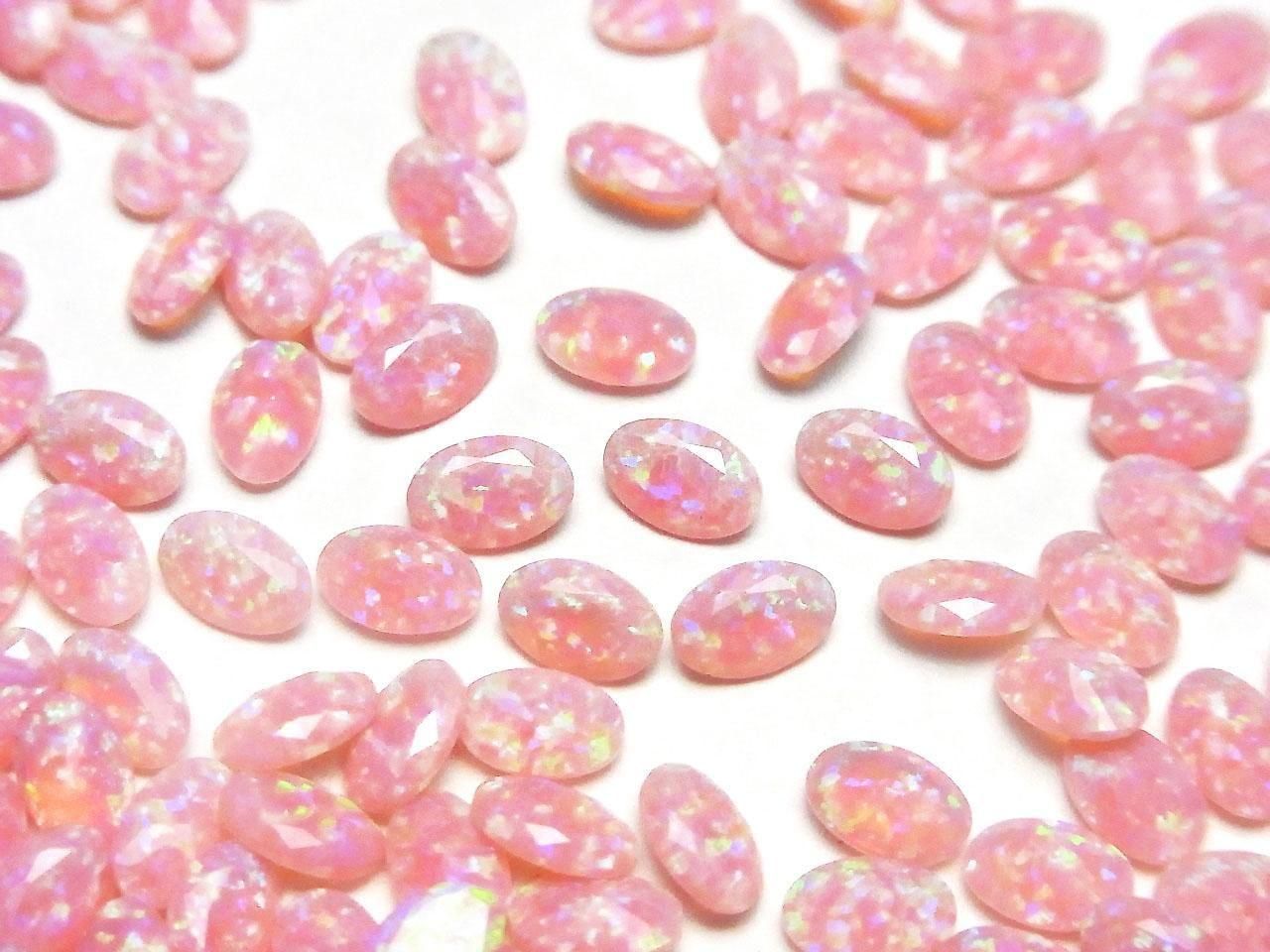 Kyoto Opal Loose Stone Oval Faceted 6x4mm [Pink] 2pcs