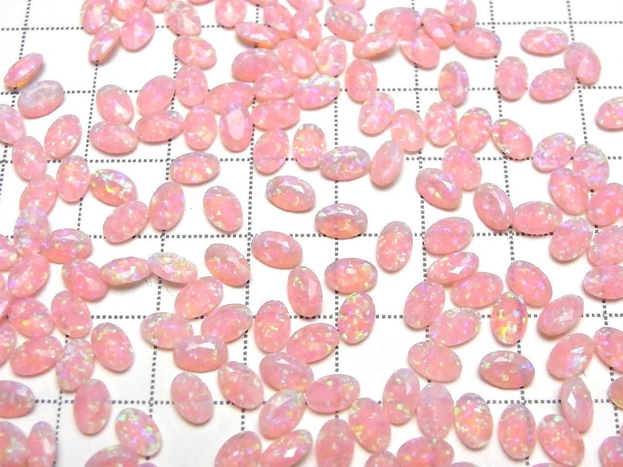 Kyoto Opal Loose Stone Oval Faceted 6x4mm [Pink] 2pcs