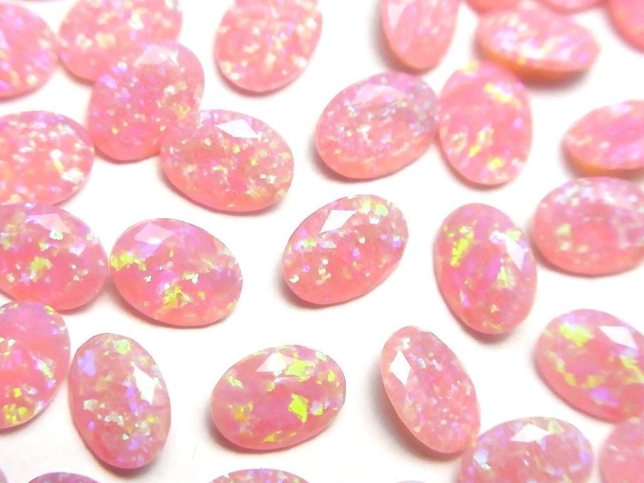 Kyoto Opal Loose Stone Oval Faceted 8x6mm [Pink] 1pc