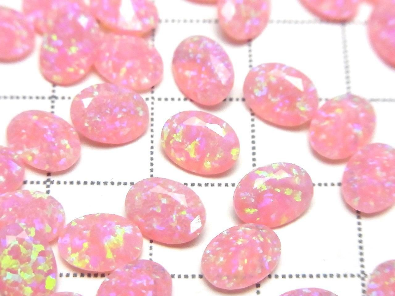 Kyoto Opal Loose Stone Oval Faceted 8x6mm [Pink] 1pc
