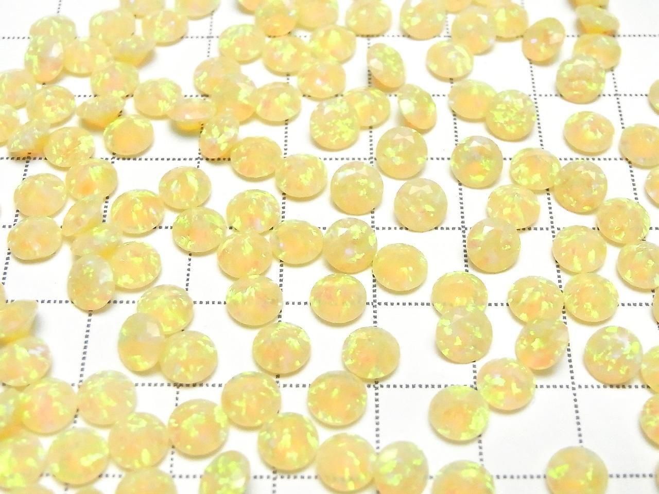 Kyoto Opal Loose Stone Round Faceted 6x6mm [Light Yellow] 1pc