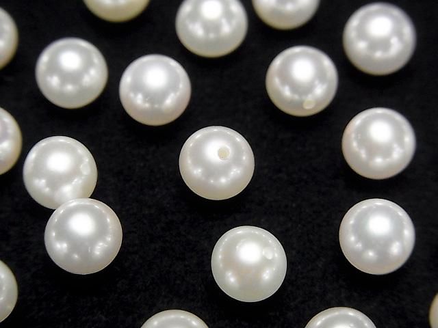 Akoya Pearls AAA Round 5.5mm White [Half Drilled Hole] 1 pair