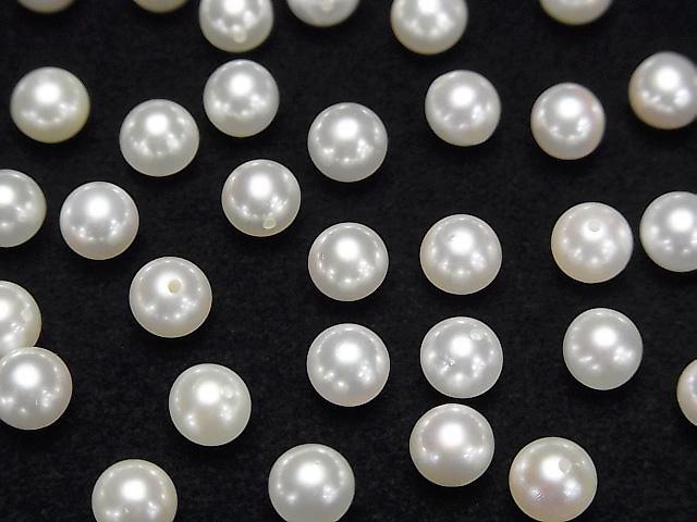 Akoya Pearls AAA Round 5.5mm White [Half Drilled Hole] 1 pair