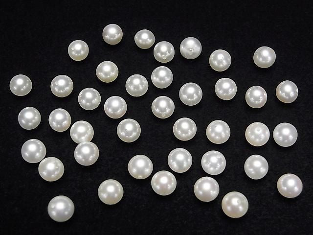 Akoya Pearls AAA Round 5.5mm White [Half Drilled Hole] 1 pair