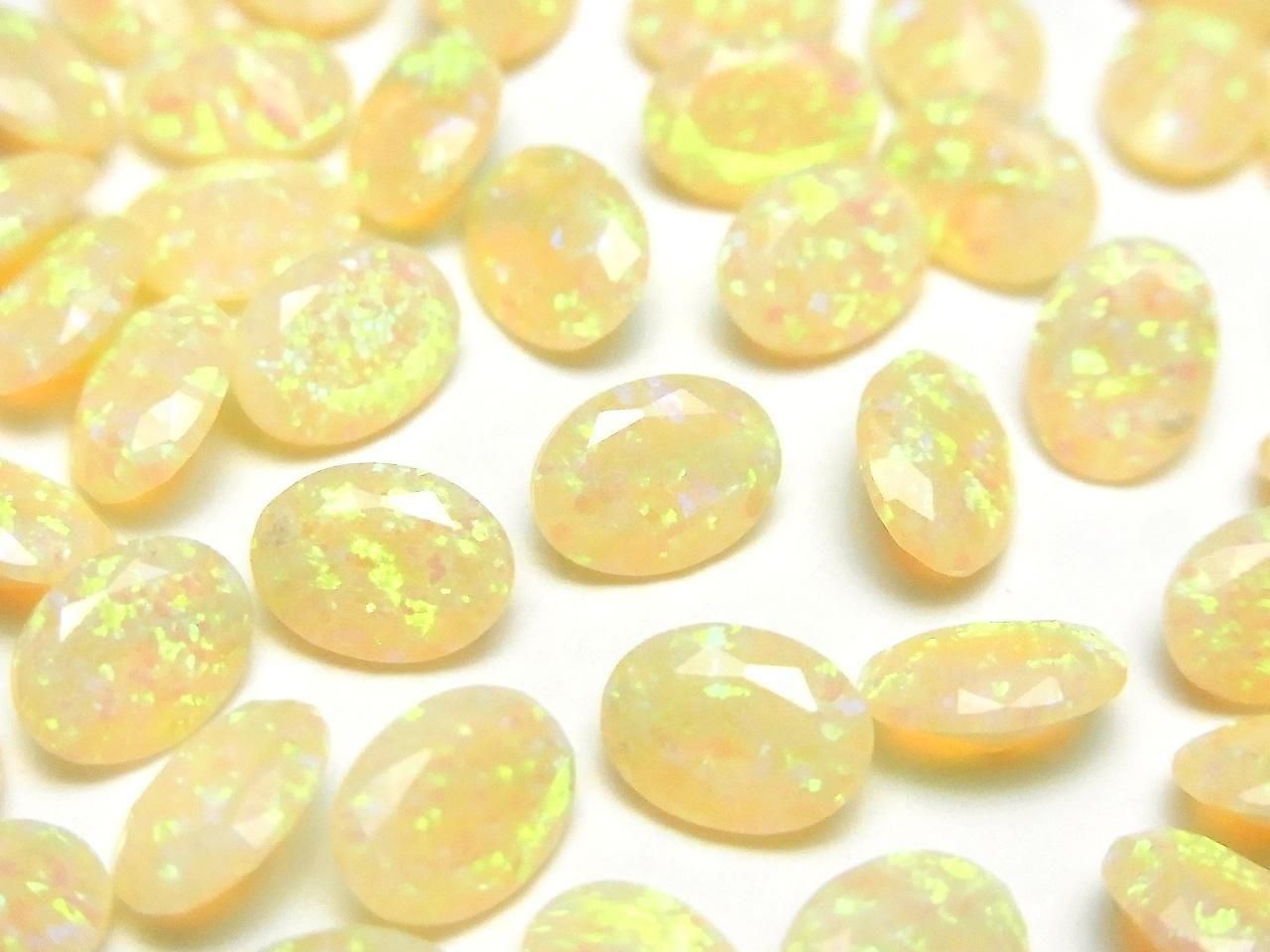 Kyoto Opal Loose Stone Oval Faceted 8x6mm [Light Yellow] 1pc