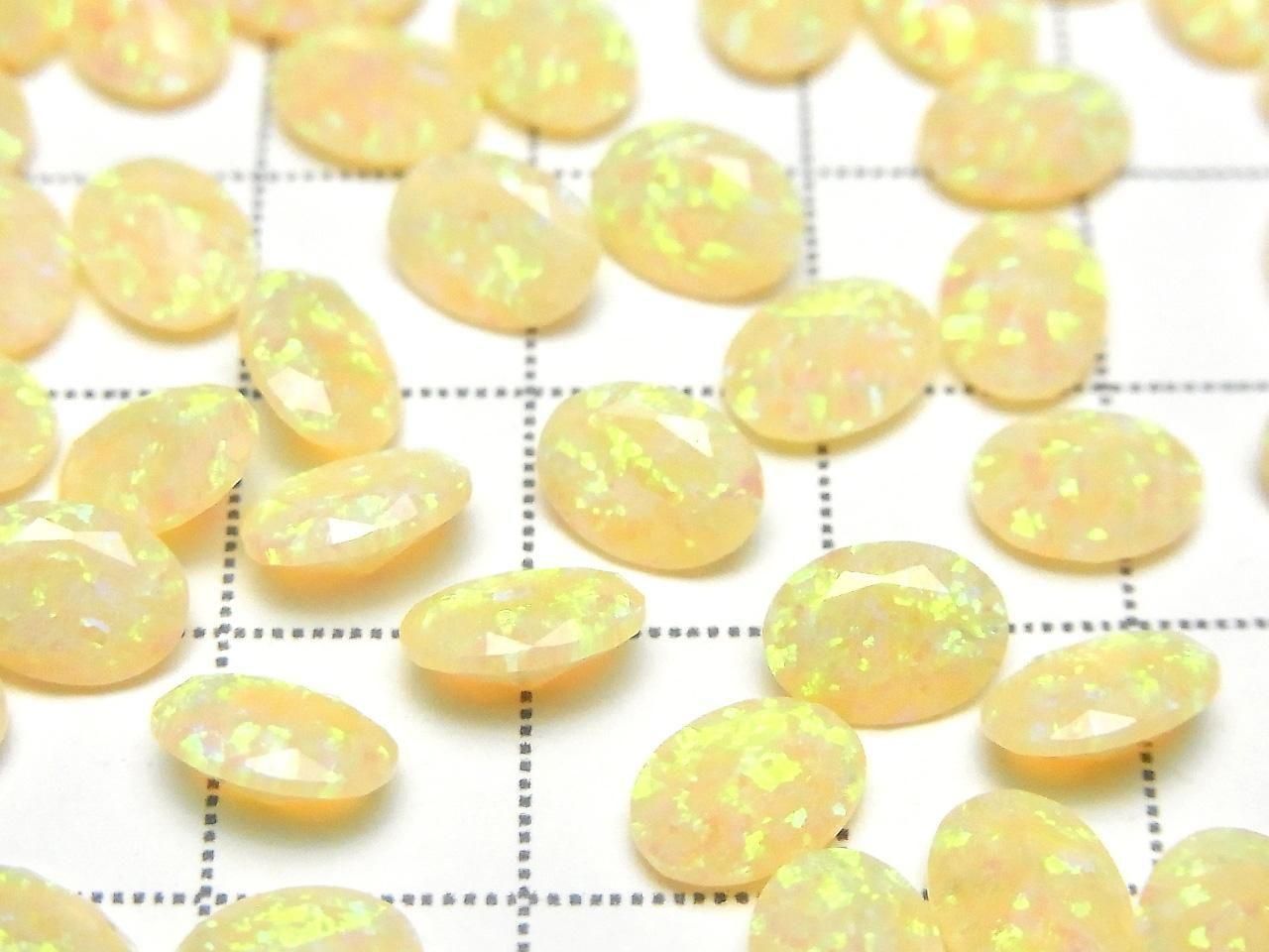 Kyoto Opal Loose Stone Oval Faceted 8x6mm [Light Yellow] 1pc