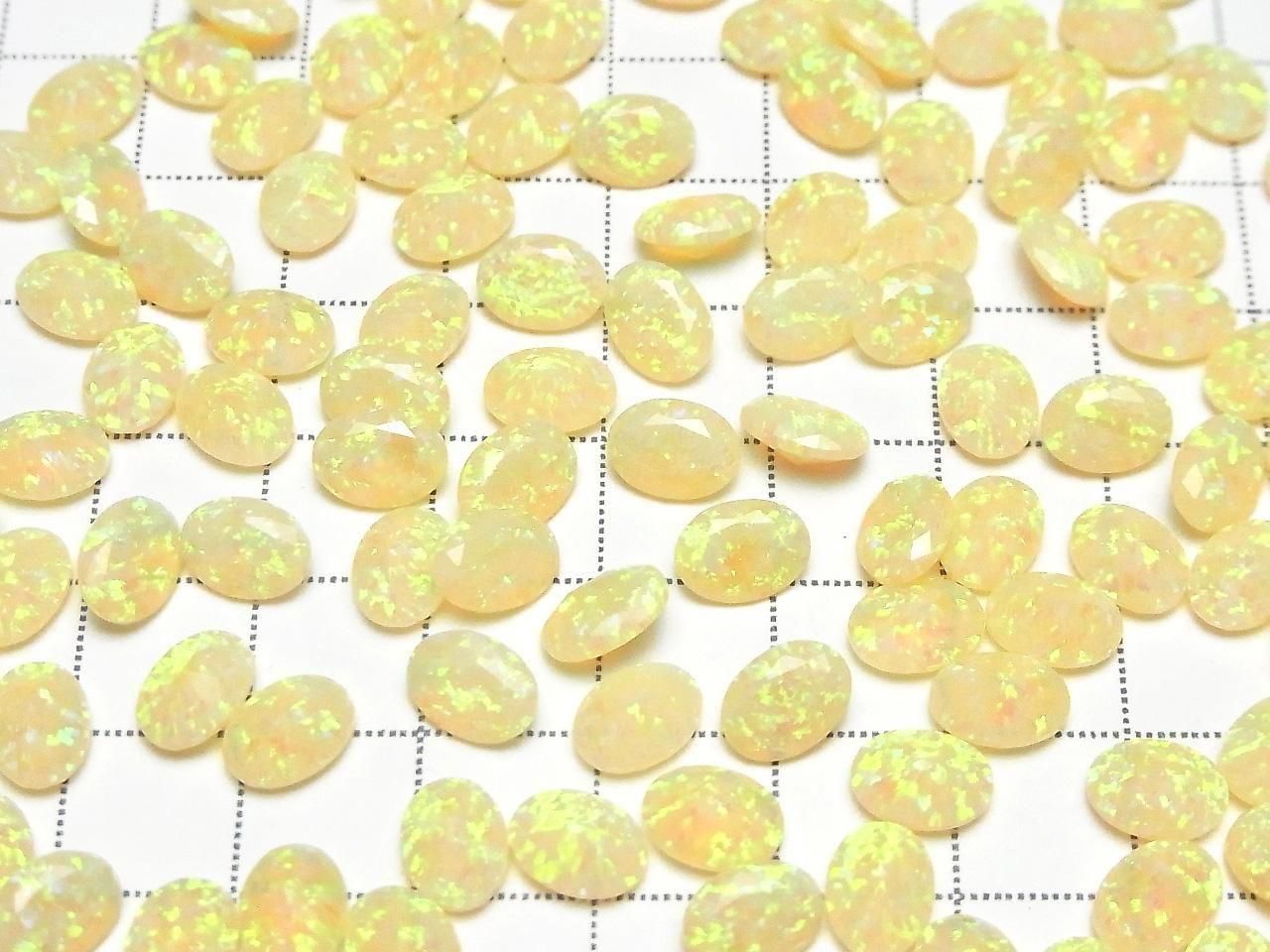Kyoto Opal Loose Stone Oval Faceted 8x6mm [Light Yellow] 1pc