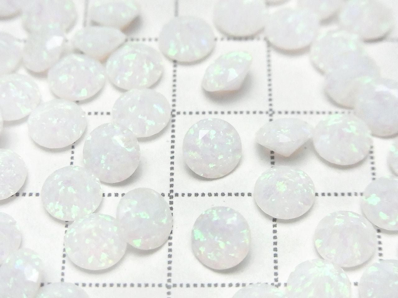Kyoto Opal Loose Stone Round Faceted 6x6mm [White] 1pc