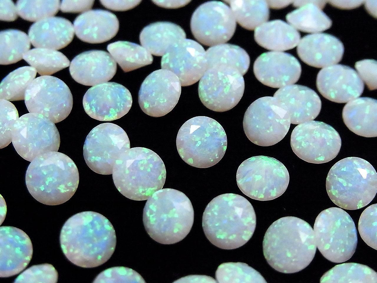 Kyoto Opal Loose Stone Round Faceted 6x6mm [White] 1pc