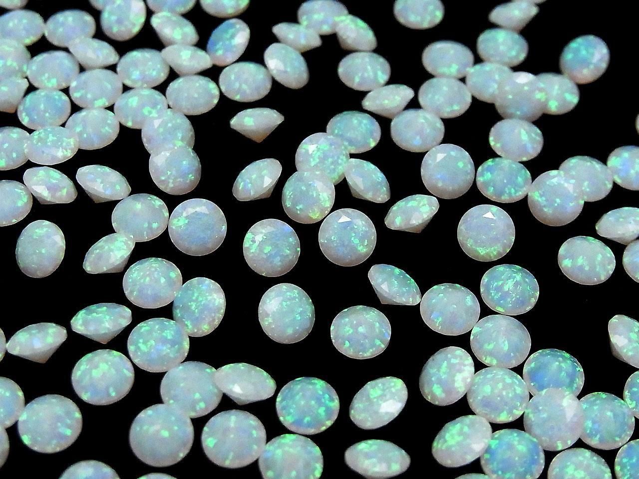 Kyoto Opal Loose Stone Round Faceted 6x6mm [White] 1pc