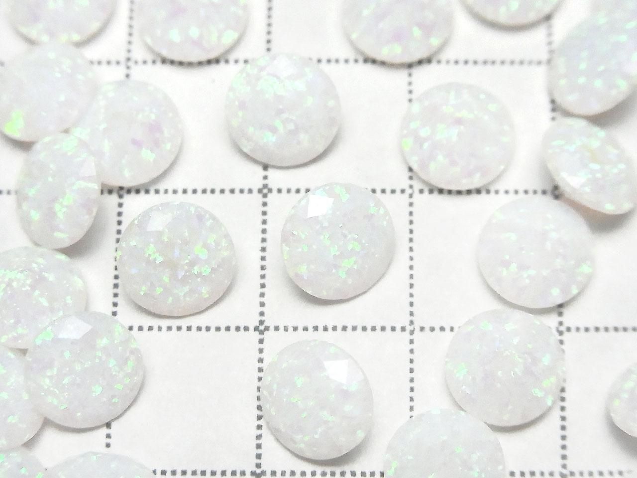 Kyoto Opal Loose Stone Round Faceted 8x8mm [White] 1pc
