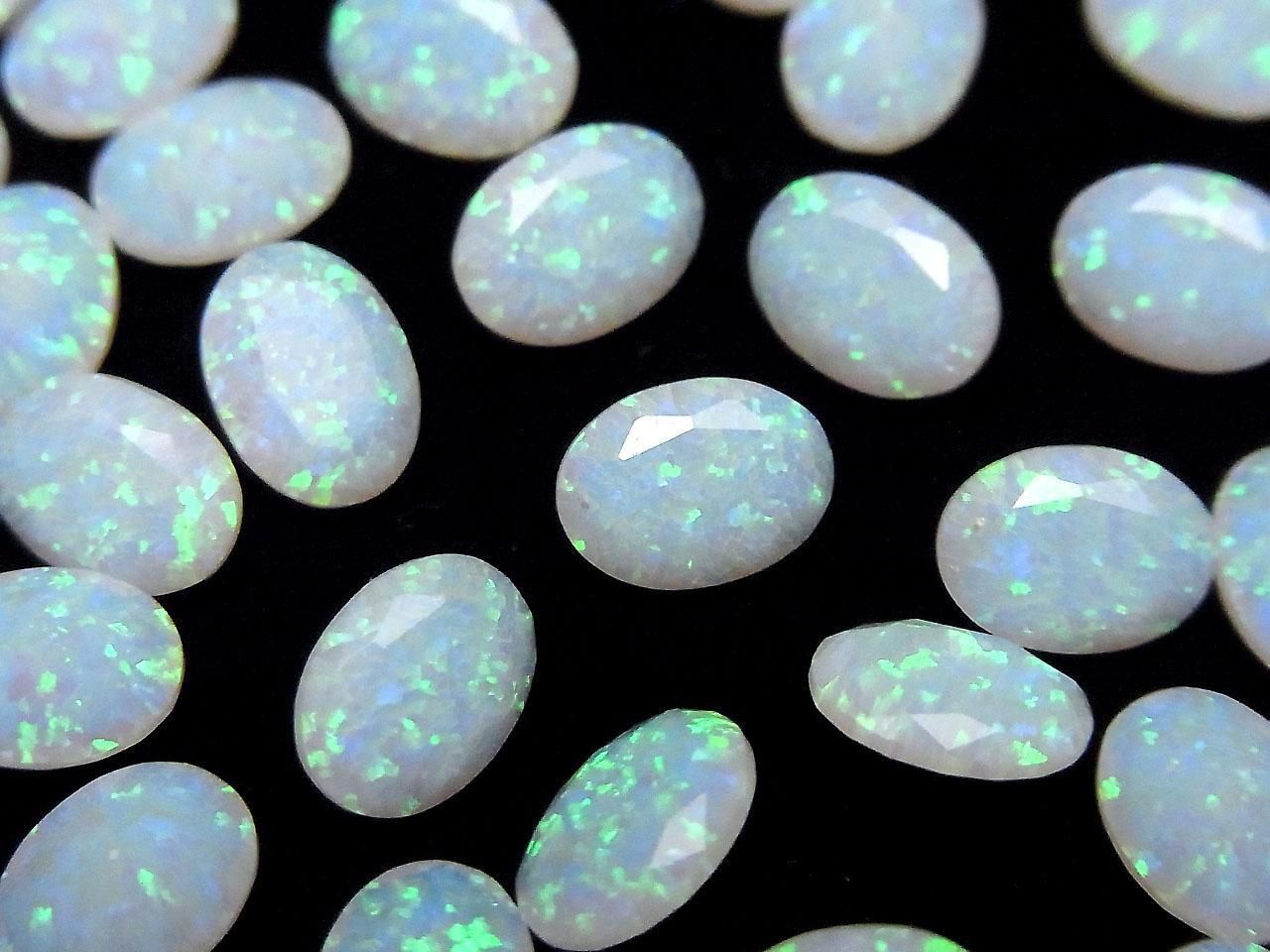 Kyoto Opal Loose Stone Oval Faceted 8x6mm [White] 1pc
