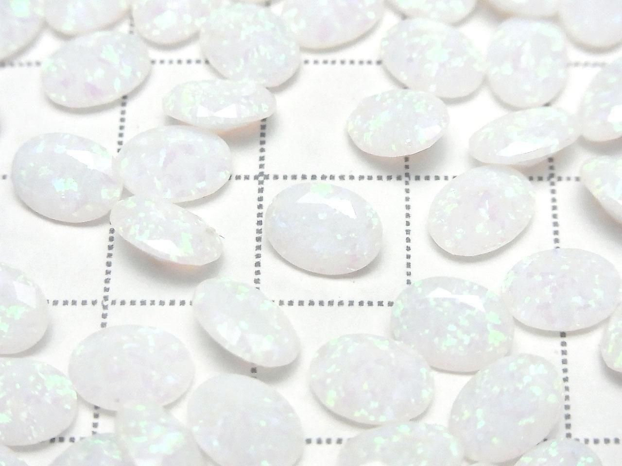 Kyoto Opal Loose Stone Oval Faceted 8x6mm [White] 1pc