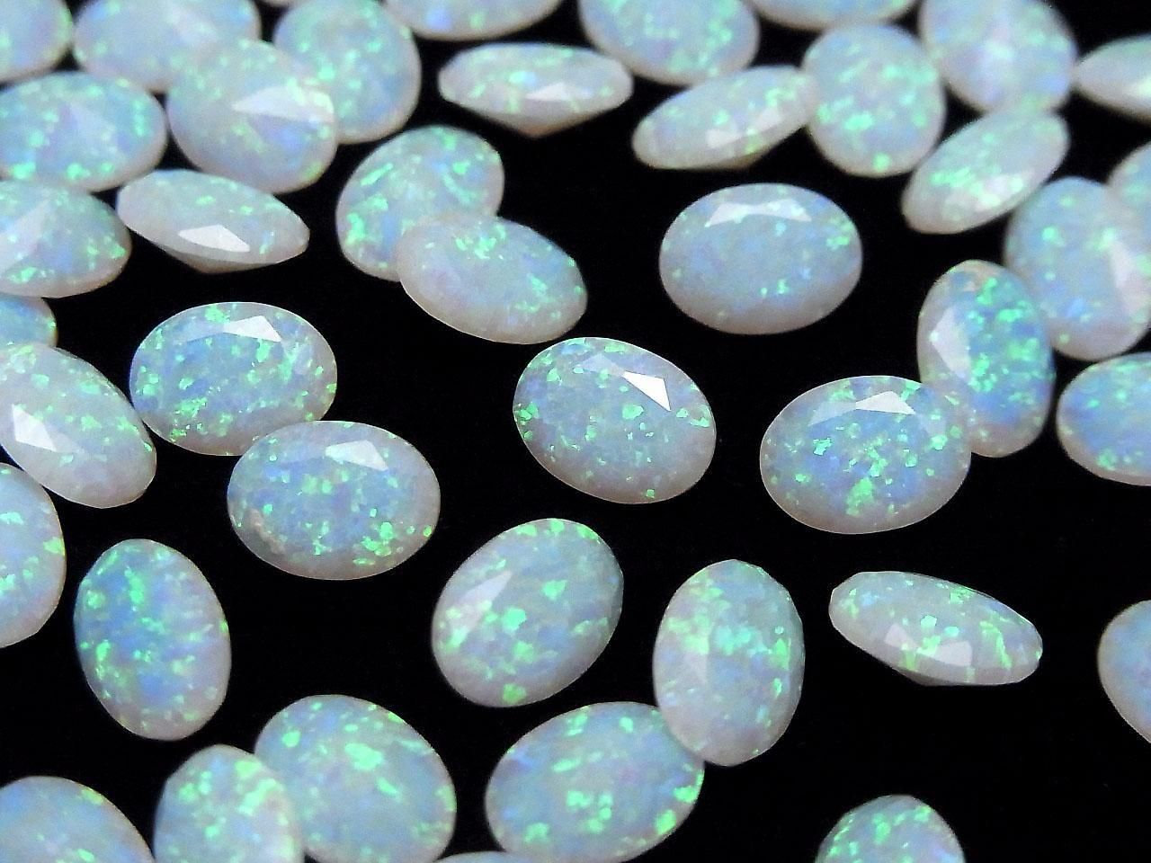 Kyoto Opal Loose Stone Oval Faceted 8x6mm [White] 1pc