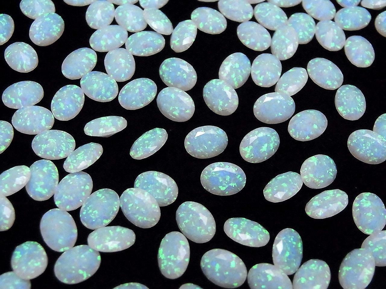 Kyoto Opal Loose Stone Oval Faceted 8x6mm [White] 1pc
