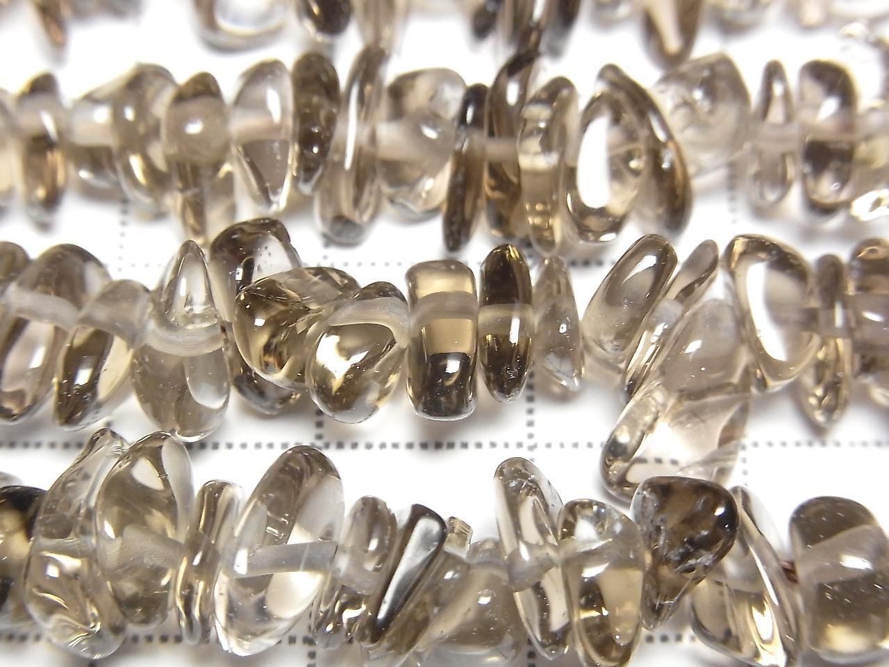 Smoky Quartz AAA Chips (Small Nugget) [Light Color] 1strand beads (approx. 15 inches/38 cm)