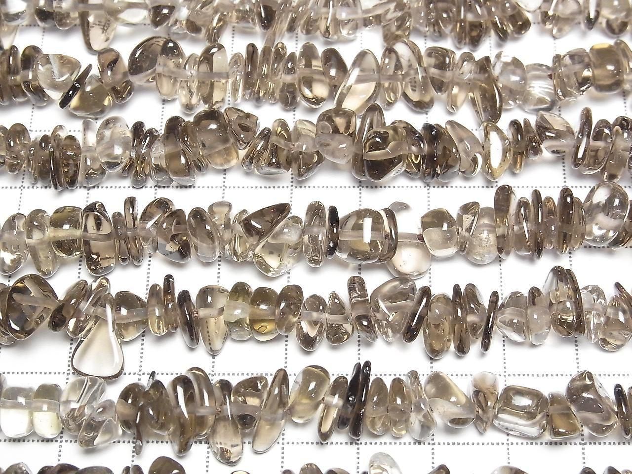 Smoky Quartz AAA Chips (Small Nugget) [Light Color] 1strand beads (approx. 15 inches/38 cm)