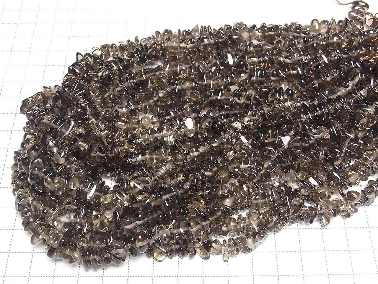 Smoky Quartz AAA Chips (Small Nugget) [Light Color] 1strand beads (approx. 15 inches/38 cm)