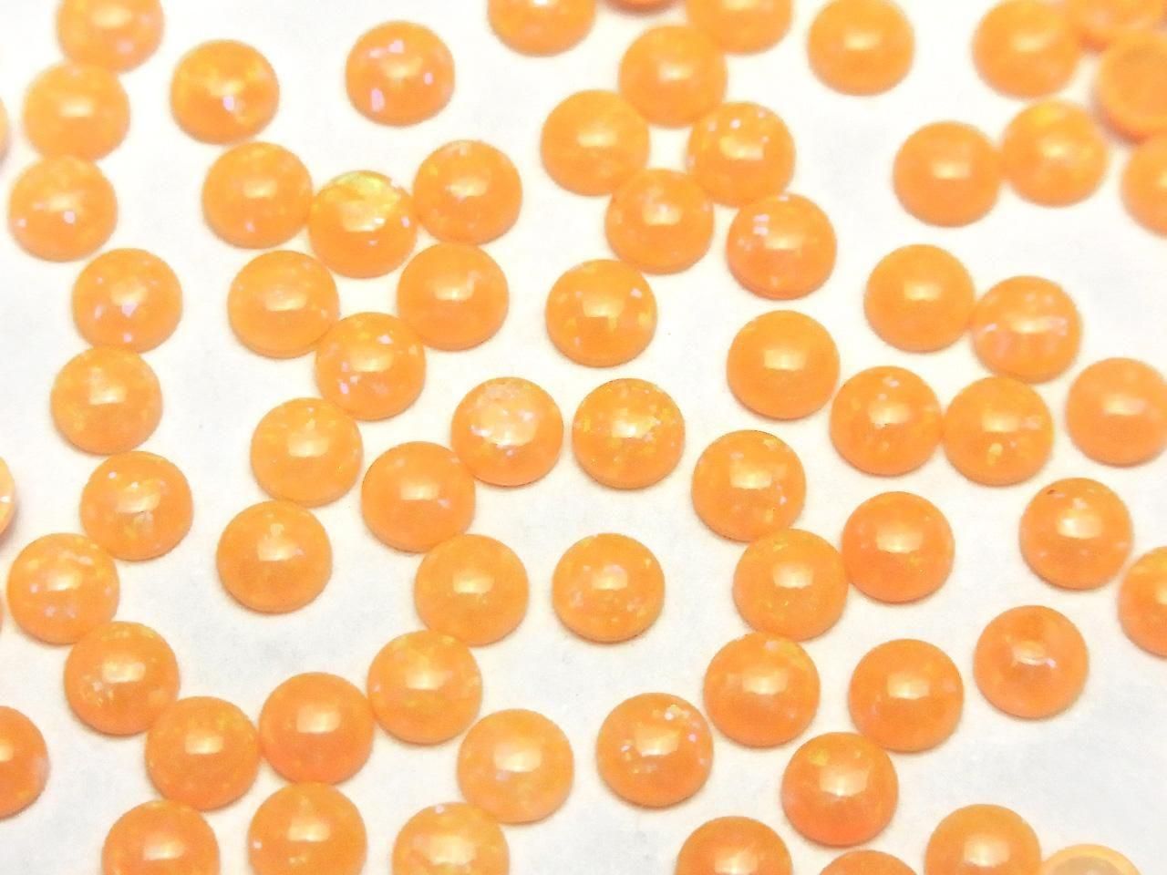 Kyoto Opal Round Cabochon 4x4mm [Orange] 5pcs