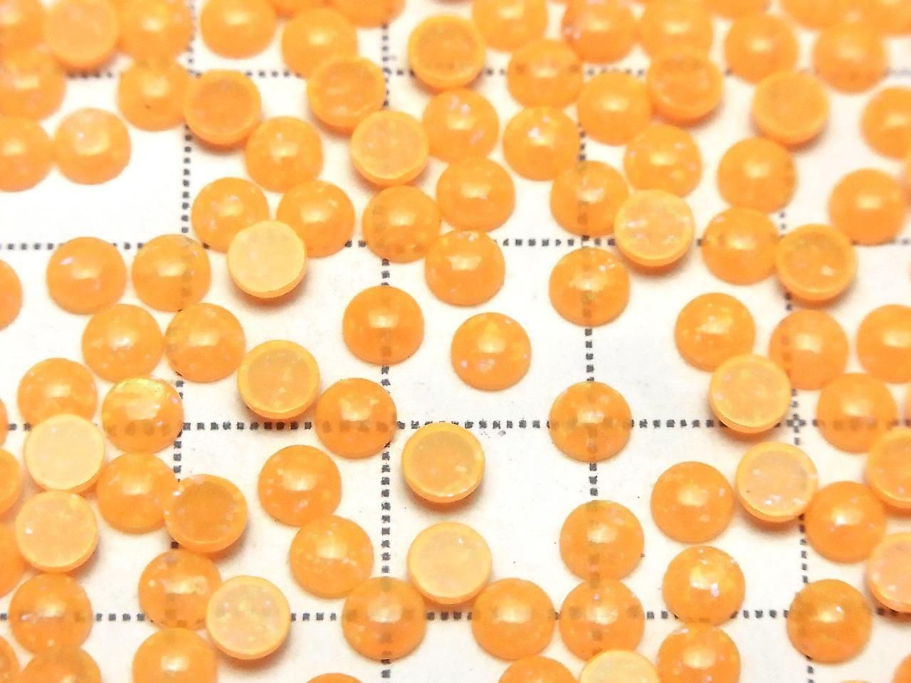 Kyoto Opal Round Cabochon 4x4mm [Orange] 5pcs