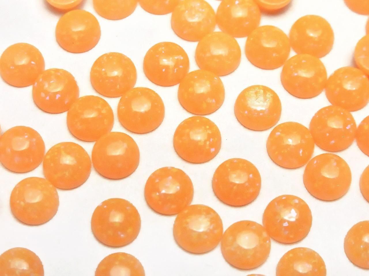 Kyoto Opal Round Cabochon 6x6mm [Orange] 3pcs