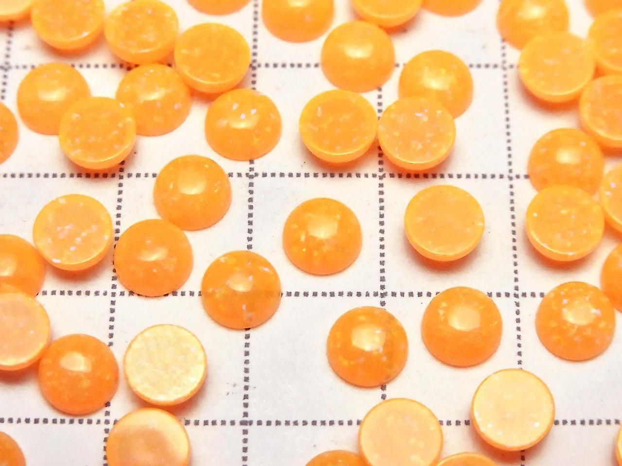 Kyoto Opal Round Cabochon 6x6mm [Orange] 3pcs