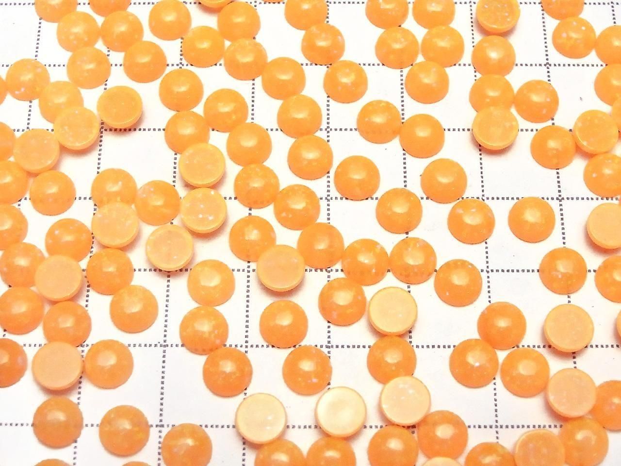 Kyoto Opal Round Cabochon 6x6mm [Orange] 3pcs