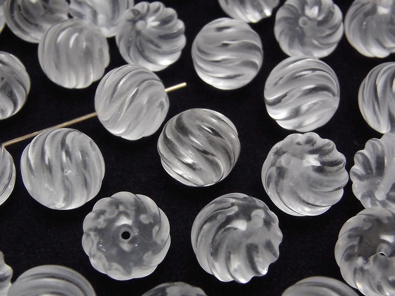Crystal AAA- Round 12mm S-line Twist [Drilled Hole] 2pcs