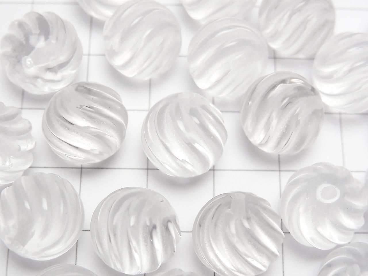 Crystal AAA- Round 12mm S-line Twist [Drilled Hole] 2pcs