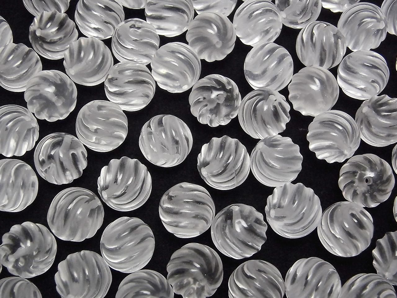 Crystal AAA- Round 12mm S-line Twist [Drilled Hole] 2pcs