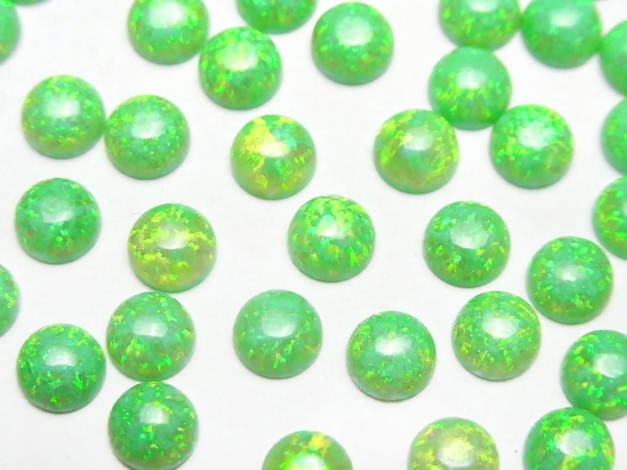 Kyoto Opal Round Cabochon 6x6mm [Green] 3pcs