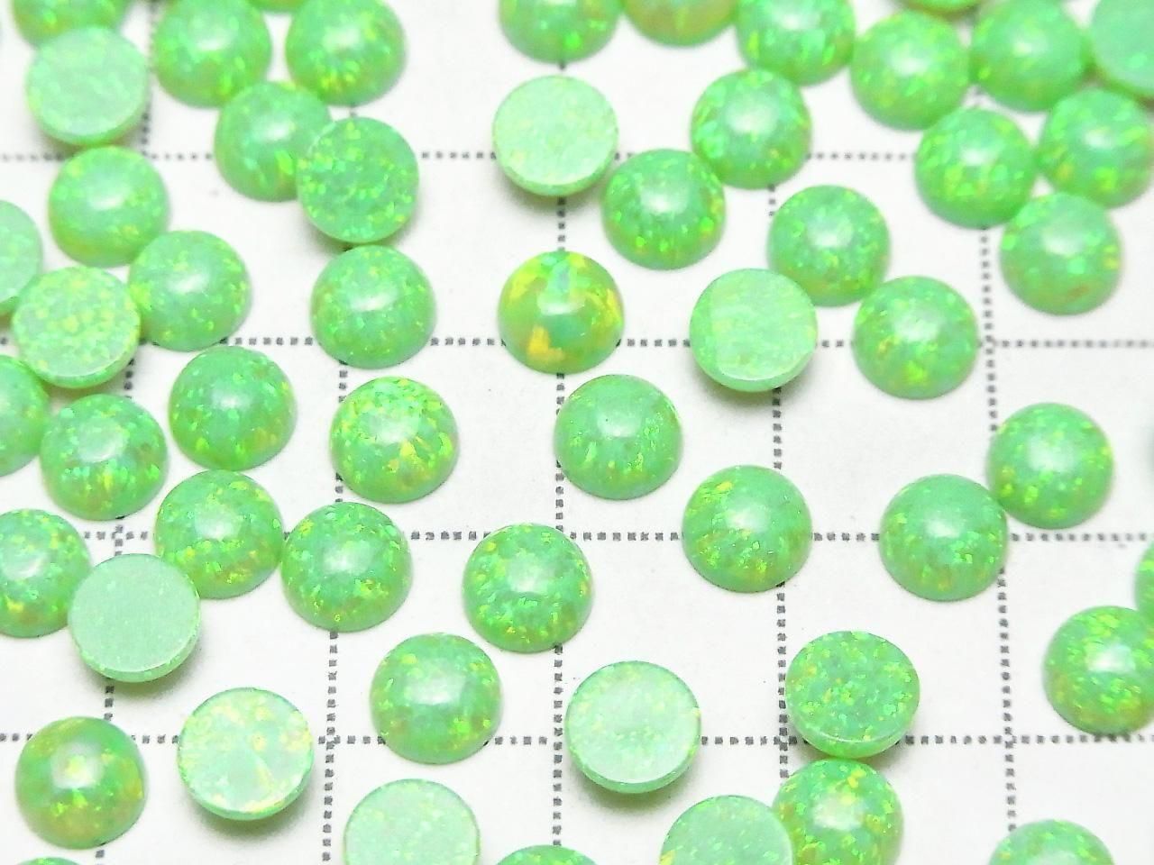 Kyoto Opal Round Cabochon 6x6mm [Green] 3pcs