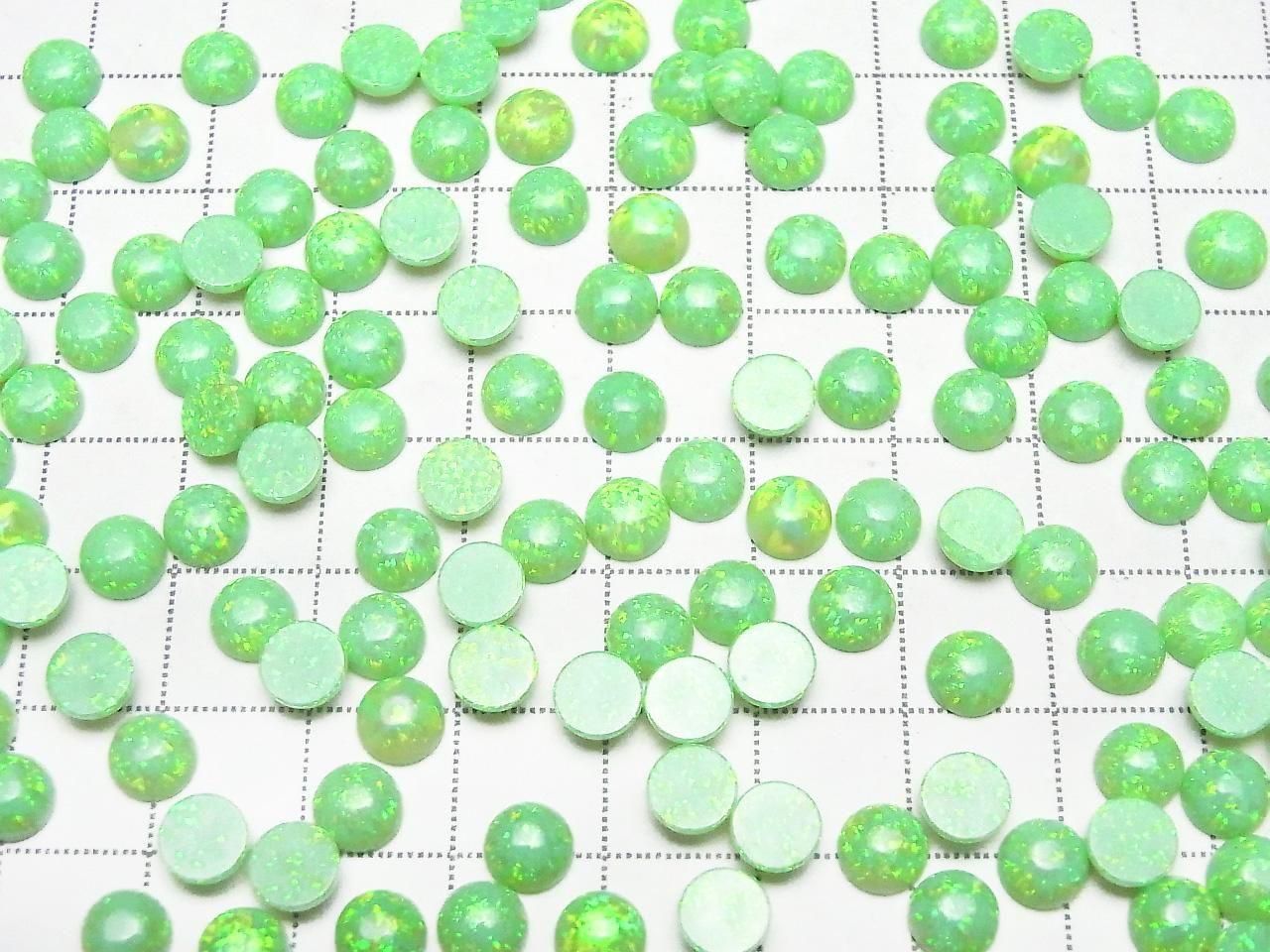 Kyoto Opal Round Cabochon 6x6mm [Green] 3pcs