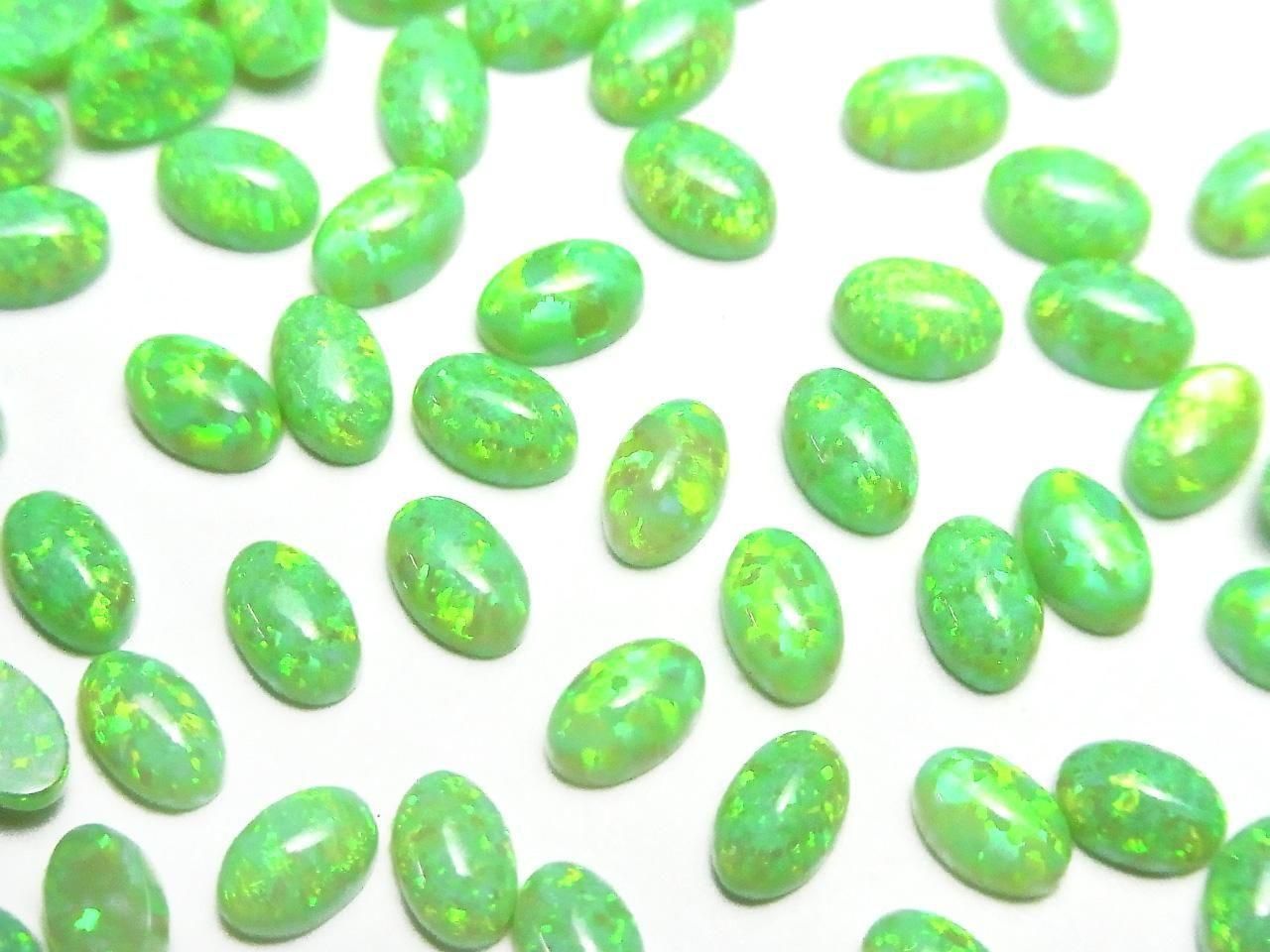 Kyoto Opal Oval Cabochon 6x4mm [Green] 3pcs