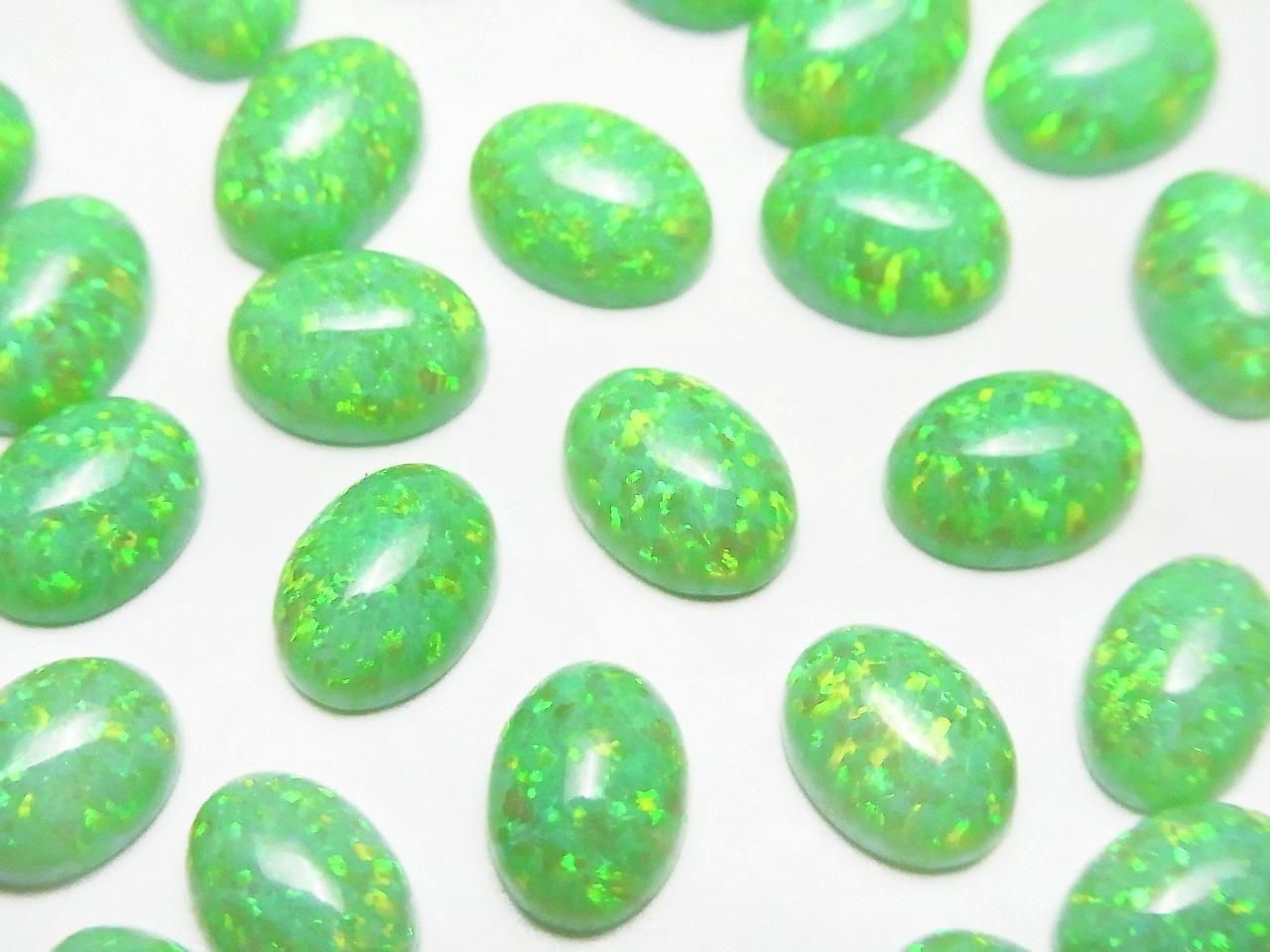 Kyoto Opal Oval Cabochon 8x6mm [Green] 2pcs