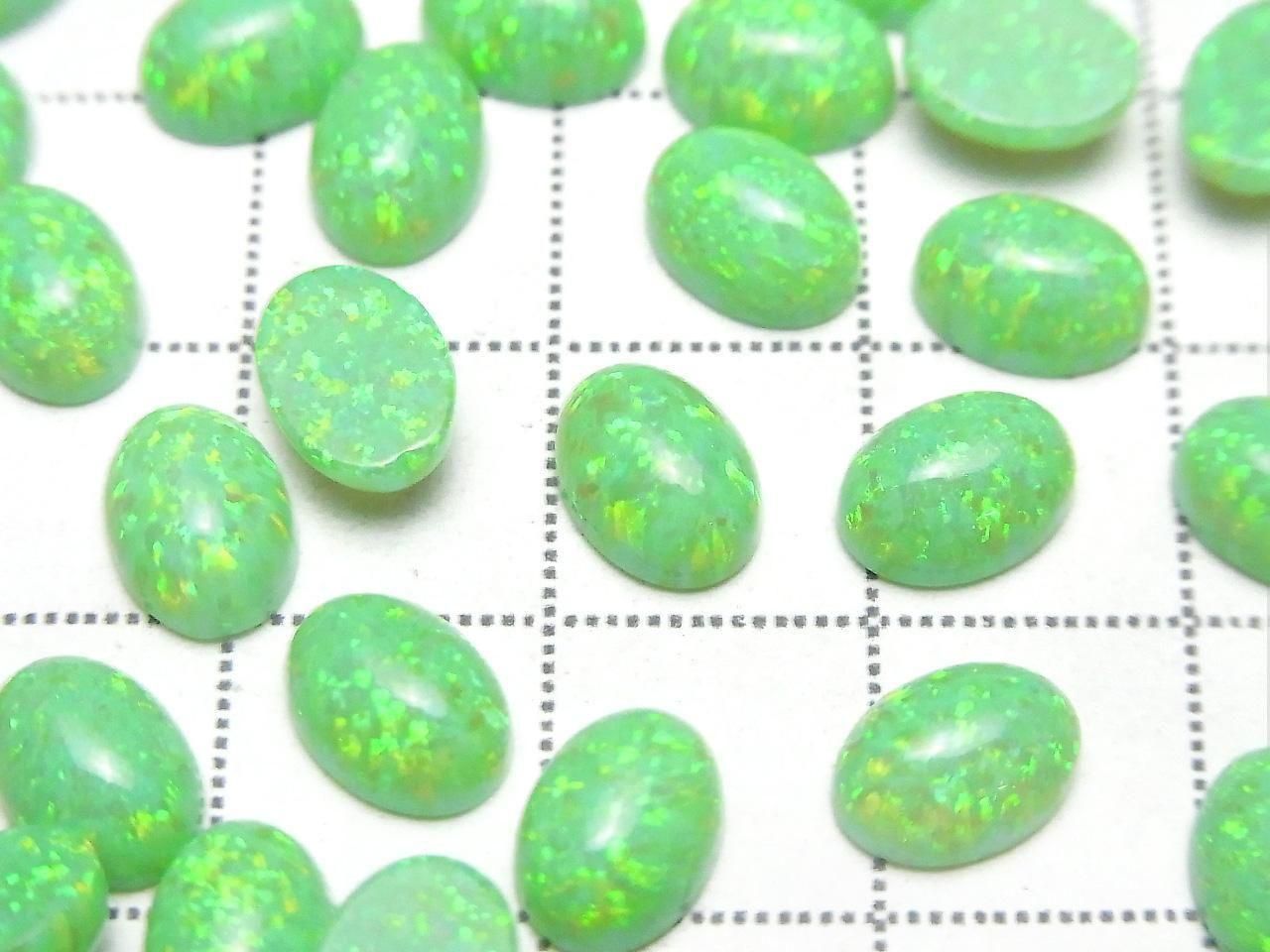 Kyoto Opal Oval Cabochon 8x6mm [Green] 2pcs