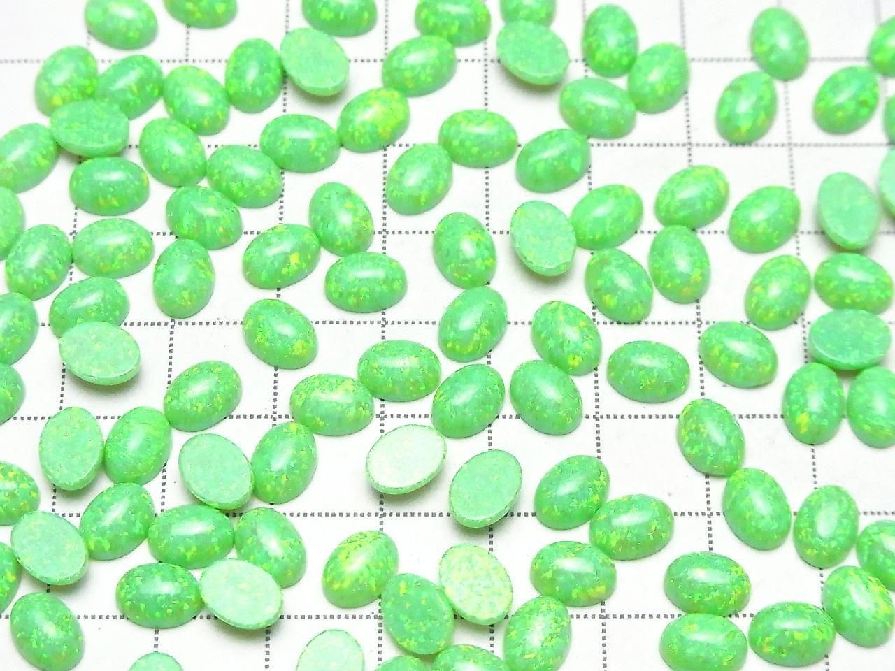 Kyoto Opal Oval Cabochon 8x6mm [Green] 2pcs