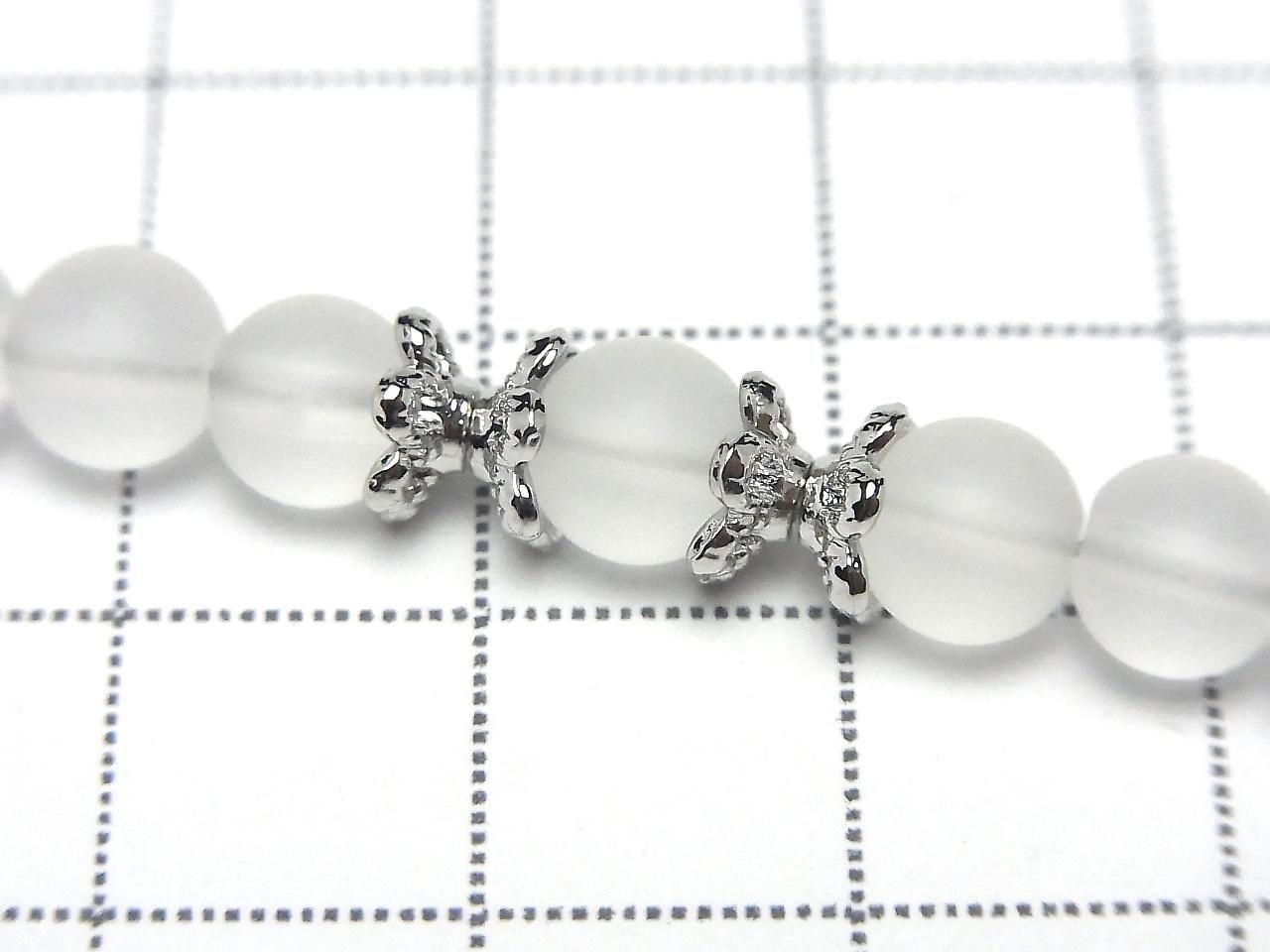 Metal parts Bead Caps 6x6x2.5mm Silver Color 10pcs