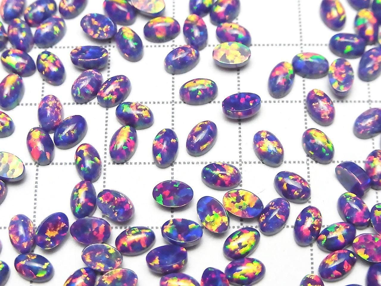 Kyoto Opal Oval Cabochon 6x4mm [Purple] 3pcs