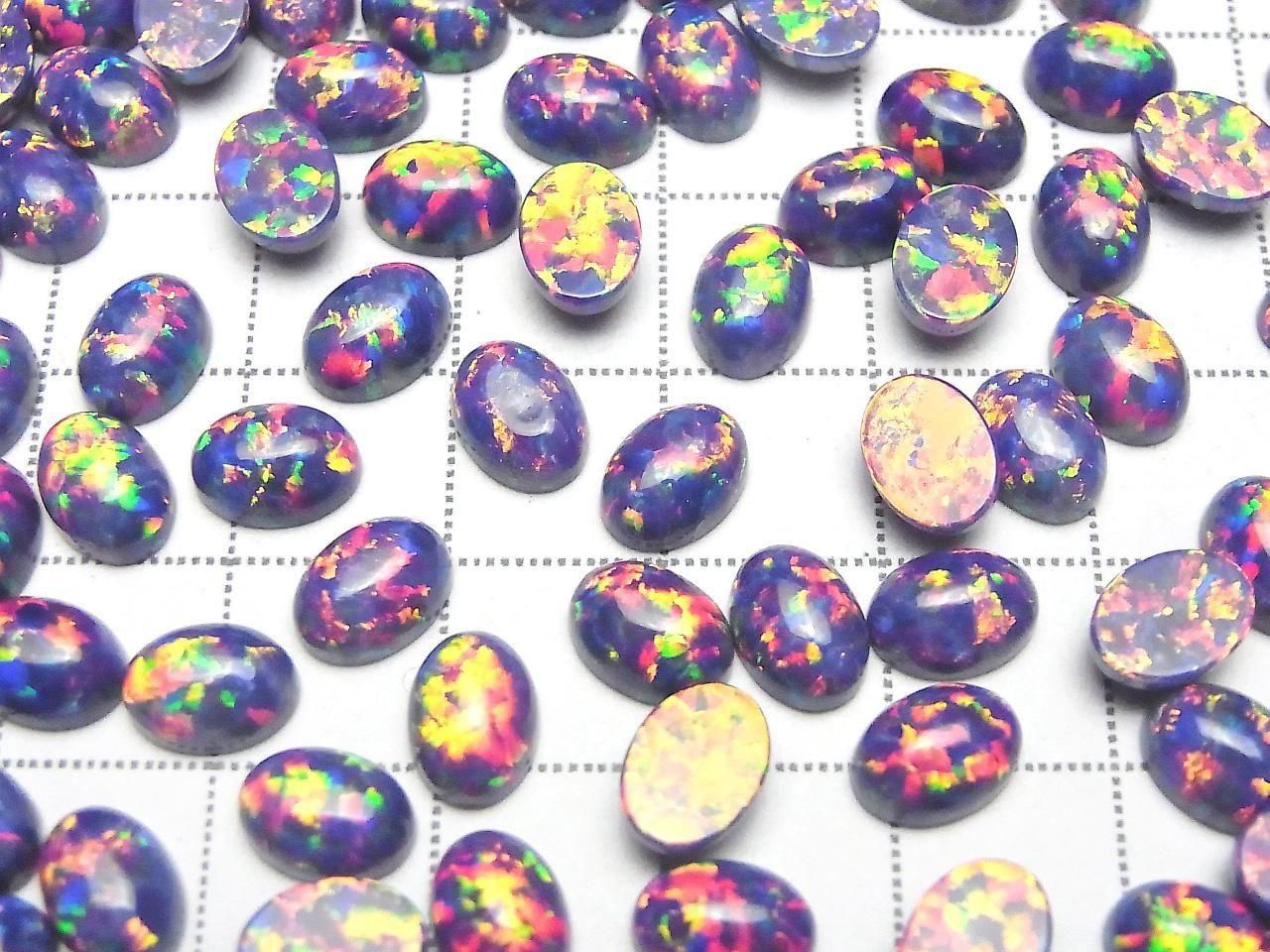 Kyoto Opal Oval Cabochon 8x6mm [Purple] 2pcs