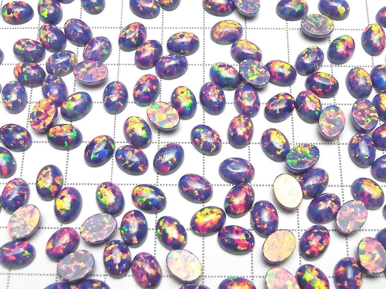 Kyoto Opal Oval Cabochon 8x6mm [Purple] 2pcs